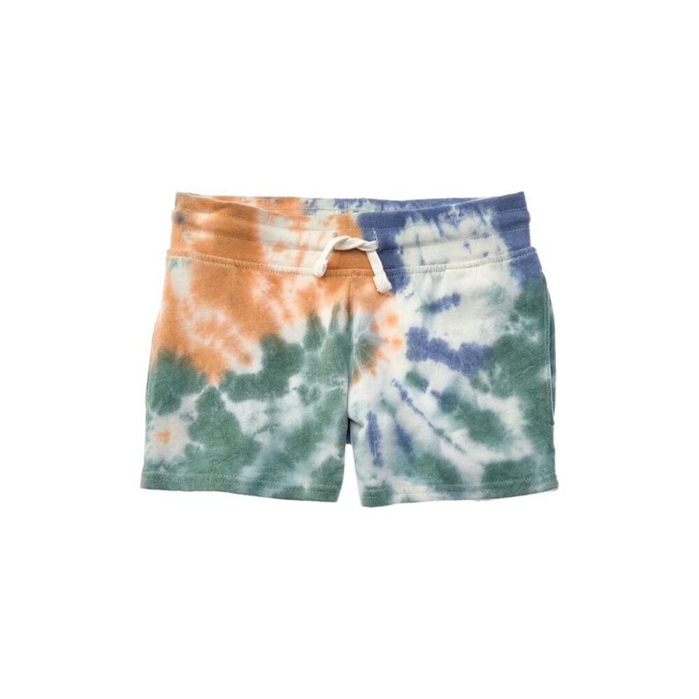 Threads 4 Thought Girls  Spiral Tie-Dye Guille Short, Green